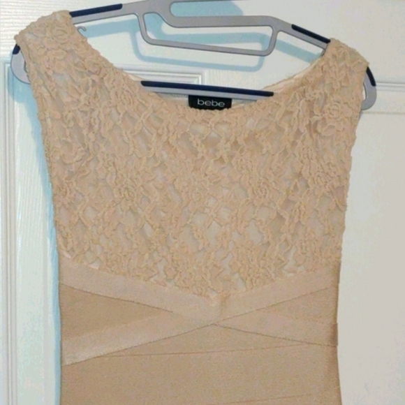 Cream Bebe Dress Nude Bodycon small/xs - Picture 2 of 7
